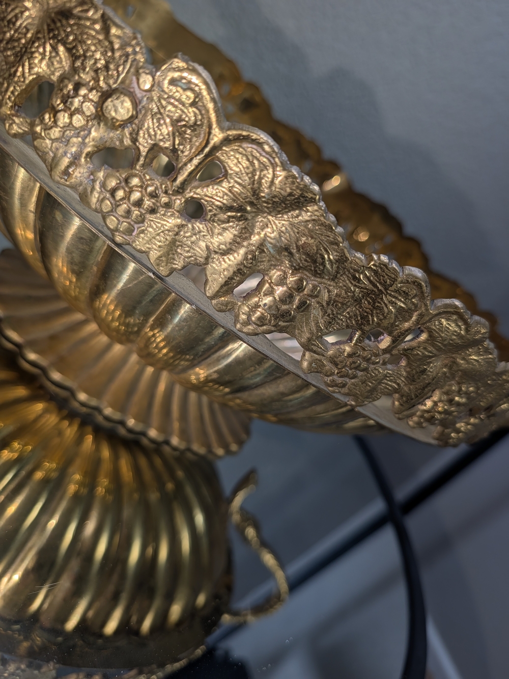 vVntage Andrea by Sadek brass centerpiece bowl